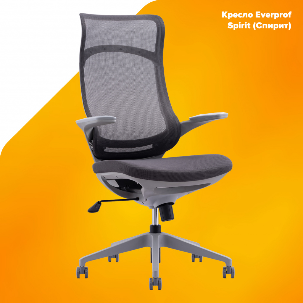 Кресло руководителя Everprof Spirit (Спирит) Сетка Серый