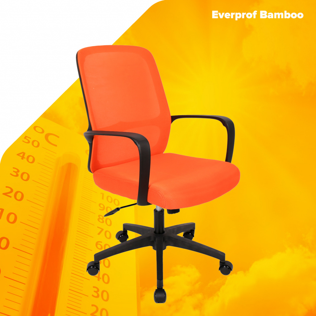 Кресло Everprof Bamboo Сетка Оранжевый